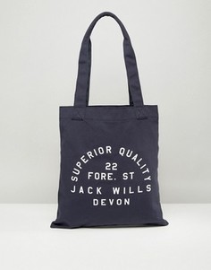 Темно-синяя сумка-тоут Jack Wills - Темно-синий