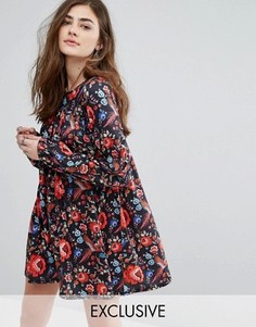 Свободное платье с цветочным принтом Missguided - Мульти