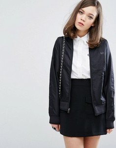 Легкий блестящий бомбер Fred Perry Authentic - Черный