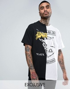 Свободная футболка с принтом Reclaimed Vintage Inspired - Черный