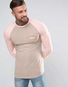 Обтягивающий лонгслив с маленьким логотипом Ellesse - Stone