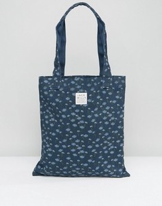 Темно-синяя сумка-тоут с цветочным принтом Jack Wills - Темно-синий