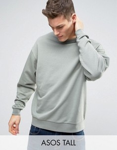 Oversize-свитшот цвета хаки ASOS TALL - Зеленый