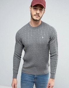 Серый меланжевый джемпер крупной вязки Jack Wills Marlow - Серый