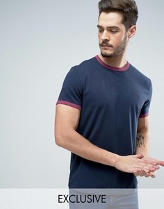 Темно-синяя футболка Jack Wills Baildon Ringer - Темно-синий