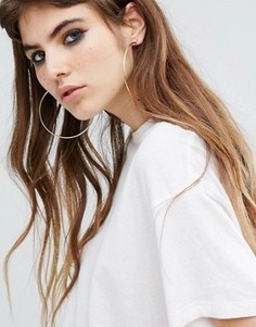 Большие серьги-кольца Reclaimed Vintage - Золотой