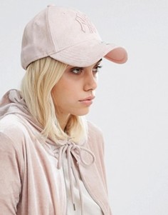 Розовая замшевая кепка New Era Suede 9 Forty - Розовый