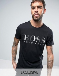 Футболка классического кроя с крупным логотипом BOSS Black By Hugo Boss - Черный