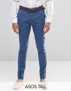 Супероблегающие брюки ASOS TALL - Синий