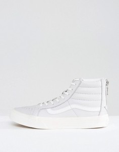 Серые кожаные кроссовки с молниями Vans Sk8 Hi - Мульти