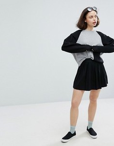 Monki Mini Skater Skirt - Черный