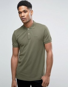 Приталенная футболка-поло из пике Esprit - Зеленый