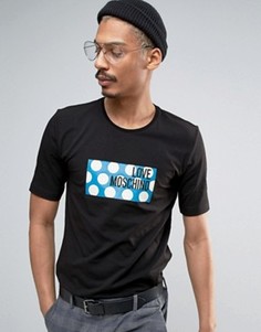 Футболка с принтом и логотипом Love Moschino - Черный