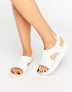 Сандалии на плоской платформе с открытой пяткой Melissa Hotness - Белый
