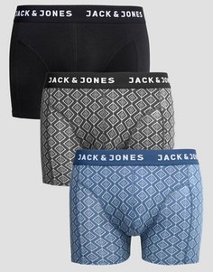 3 пары боксеров-брифов Jack &amp; Jones - Черный