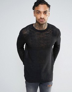 Фактурный джемпер ASOS - Черный
