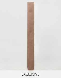 Трикотажный узкий галстук с прямыми краями Noak - Stone