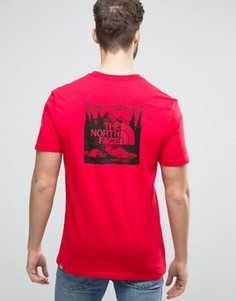 Красная футболка с принтом сзади The North Face Redbox Celebration - Красный