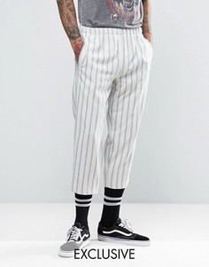 Свободные брюки в полоску Reclaimed Vintage Inspired - Белый
