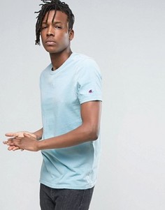 Футболка с логотипом на рукаве Champion - Синий