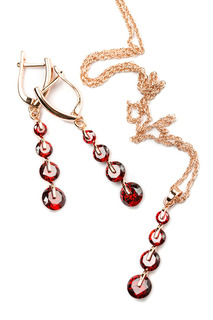 Комплект: кулон и серьги Aquamarine