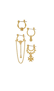 X sabo luxe heli hoop huggies earring set - Luv AJ