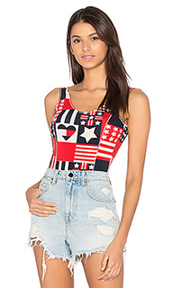 Track &amp; field printed bodysuit - Hilfiger Collection