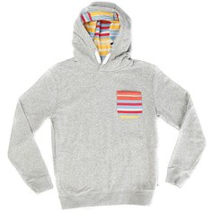 Толстовка классическая детская Quiksilver Swellhoodieyth Light Grey Heather