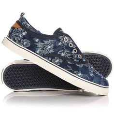 Кеды кроссовки низкие женские Wrangler Icon Board Canvas Denim Flowers