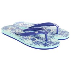 Вьетнамки женские Roxy Tahiti Navy/Bright Blue