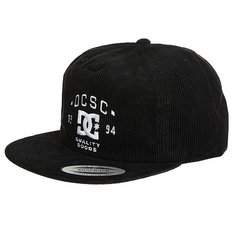 Бейсболка с прямым козырьком DC Cordbank Black