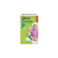 Подгузники Libero Everyday, Midi 4-9 кг (3), 74 шт., Mega