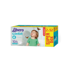 Подгузники Libero Comfort, XL 12-22 кг (6), 104 шт. (2x52)