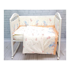 Комплект в кроватку 6 пред., Зайка Baby Nice, бежевый