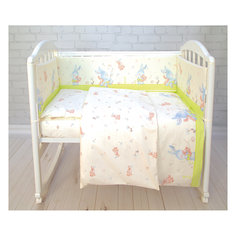 Комплект в кроватку 6 пред., Зайка Baby Nice, салатовый