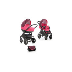Коляска 2 в 1 ZIPPY ORBIT, TUTIS, бордовый/розовый/белый кант