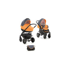 Коляска 2 в 1 ZIPPY ORBIT, TUTIS, антрацитовый/оранжевый/белый кант