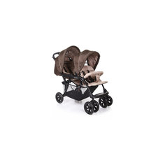 Прогулочная коляска для двойни Tandem, Baby Care, коричневый/бежевый