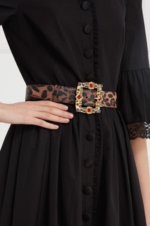 Кожаный ремень с кристаллами Dolce & Gabbana