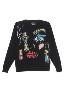 Джемпер из шерсти и хлопка Boutique Moschino