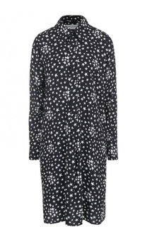 Платье-рубашка прямого кроя с принтом в виде звезд Saint Laurent