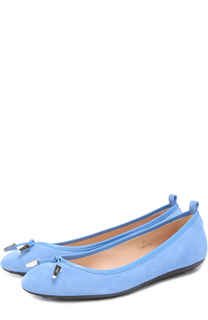 Замшевые балетки Ballerina с декором Tod’s Tods