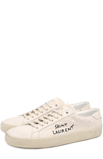 Текстильные кеды Court Classic с логотипом бренда Saint Laurent