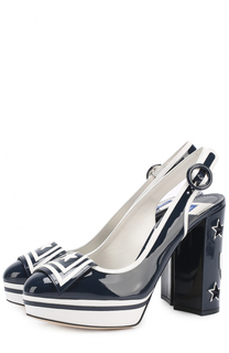 Лаковые туфли Vally с аппликациями Dolce &amp; Gabbana