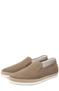 Замшевые слипоны Gomma Rafia Tod’s Tods