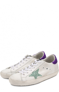 Текстильные кеды SuperStar с аппликацией Golden Goose