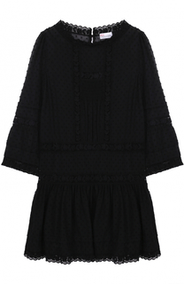 Кружевное платье прямого кроя с укороченным рукавом REDVALENTINO