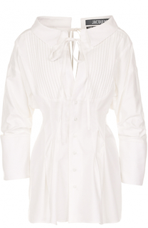 Приталенная хлопковая блуза с планкой Jacquemus