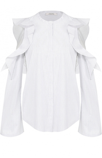 Блуза прямого кроя с оборками и открытыми плечами Dorothee Schumacher