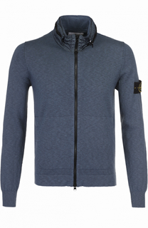 Хлопковая толстовка на молнии с воротником-стойкой Stone Island